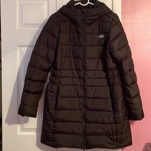 North Face long puffer coat 550
